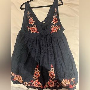 Free People Navy Mini Dress